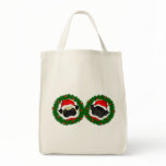 2 Pug Santas bags