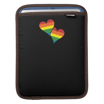 2 Rainbow Hearts Sleeve For iPads