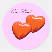 2 Red Hearts Sticker