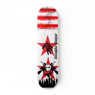 2 Red Star Zombie Ski Mask Slayer Skateboard Decks by mannysThoughts