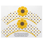 2 Retro Flower Birthday Custom Cupcake Wrappers flyers