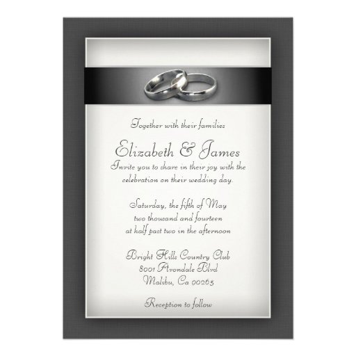 2 Rings Wedding Invitations