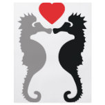 2 seahorses in love icon flyers