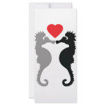 2 seahorses in love icon rack cards