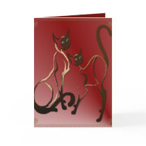 2 Siamese Kitties Card by Lotacats 2 Siamese Kitties Card
