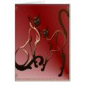2 Siamese Kitties Card by MoreCats 2 Siamese Kitties Card