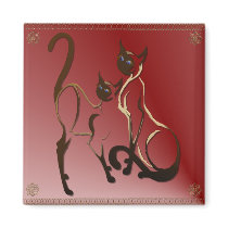 2 Siamese Kitties Magnet magnets