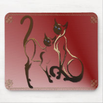 2 Siamese Kitties Mousepad by MoreCats 2 Siamese Kitties Mousepad