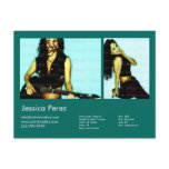 2-Sided Actor & Model 2 Shot Green Headshot Comp Postcard