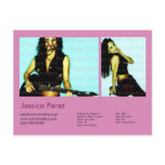 2-Sided Actor & Model 2 Shot Pink Headshot Comp Postcards
