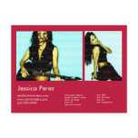 2-Sided Actor & Model 2 Shot Red Headshot Comp Post Card