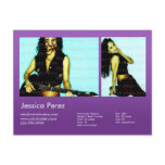 2-Sided Actor & Model 2 Shot Violet Headshot Comp Postcard