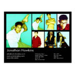 2-Sided Actor & Model Black Headshot Comp Postcards