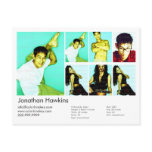 2-Sided Actor & Model White Headshot Comp Postcards
