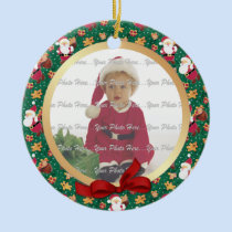 2 Sided - Ist Christmas Santa Baby Photo ornaments