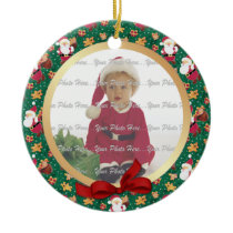 2 Sided - Ist Christmas Santa Baby Photo ornaments