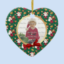 2 Sided - Ist Christmas Santa Baby Photo ornaments