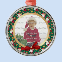 2 Sided - Ist Christmas Santa Baby Photo ornaments