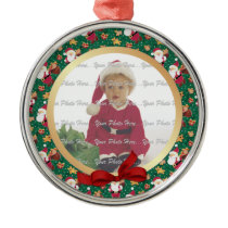 2 Sided - Ist Christmas Santa Baby Photo ornaments