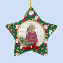 2 Sided - Ist Christmas Santa Baby Photo ornaments
