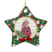 2 Sided - Ist Christmas Santa Baby Photo ornaments