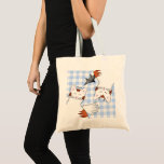 2 sides to a cat, good kitty and bad orange tabby tote bag