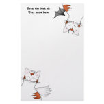2 sides to a cat, good kitty bad orange tabby stationery