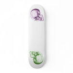 2 Skulls on Skateboard