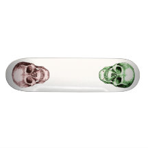 2 Skulls on Skateboard