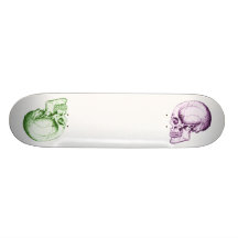 2 Skulls on Skateboard
