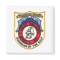 2" Square Magnet: "Guardian of the Gulf"