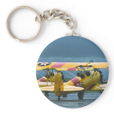 2 Stearman Keychain by buffaloworks