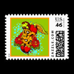 2 thug skulls Stamp stamps
