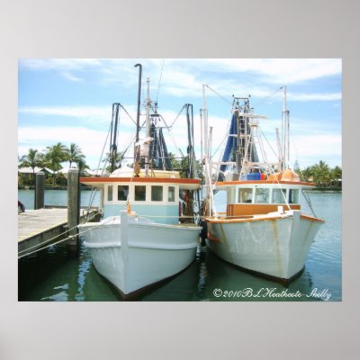 2 trawlers, ©2010BLHeathcote-Shelly Print by BrendasPlace