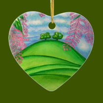 2 Trees & the Macadamia Nut Flowers ornaments