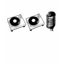 2 turntables and a microphone t-shirts