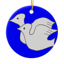 2 turtle doves ornament