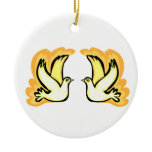 2 Turtle Doves Christmas Ornaments