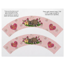 2 Valentine's Day Custom Cupcake Wrappers Flyer Design