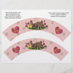 2 Valentine's Day Custom Cupcake Wrappers Flyer Design