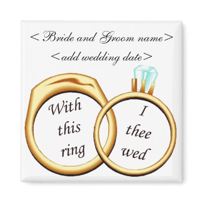 2 Wedding Rings Refrigerator Magnet by bellabridals