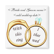 2 Wedding Rings magnets