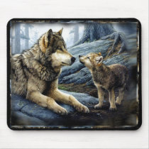 2 Wolves Mousepad by touchministry 2 Wolves Mousepad