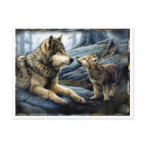 2 Wolves Postcard by touchministry 2 Wolves Postcard