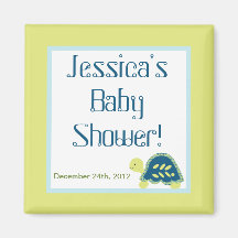 2"x2" Magnet Favor Blue Sea Turtles