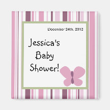 2"x2" Magnet Favor Sugar Plum Butterfly