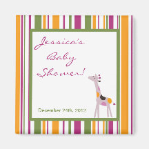 2"x2" Magnet Favor Sweet Safari
