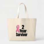 2 Year Breast Cancer Survivor Canvas Bags