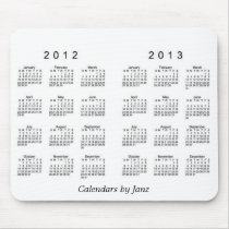 2 Year Calendar 2012 - 2013 Mousepad