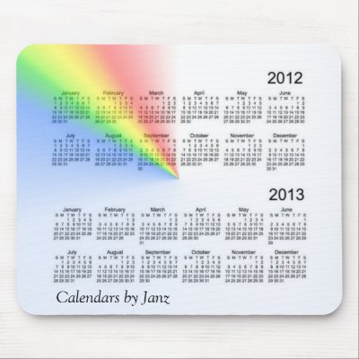 Yearly Calender 2012 on Year Calendar 2012   2013 Mousepad From Zazzle Com